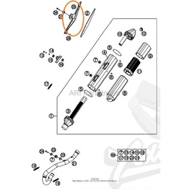 Husaberg HEAT SHIELD GREY экран глушителя ( 81305011000B0 ) - миниатюра 1