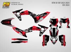 Наклейки на кроссовый и эндуро мотоцикл KTM SX SXF 2023 2024, EXC 2024 2025. Серия RG GrenzGaenger - миниатюра 1