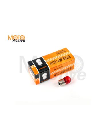 Лампа G18 (поворот, габарит) 12V 10W (красная) "ORANGE BOX"