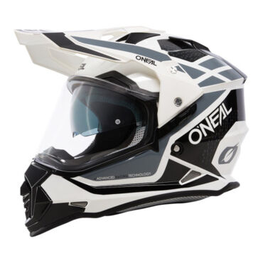 ONEAL Шлем кроссовый со стеклом Sierra R V24 белый, глянец белый черный - миниатюра 2