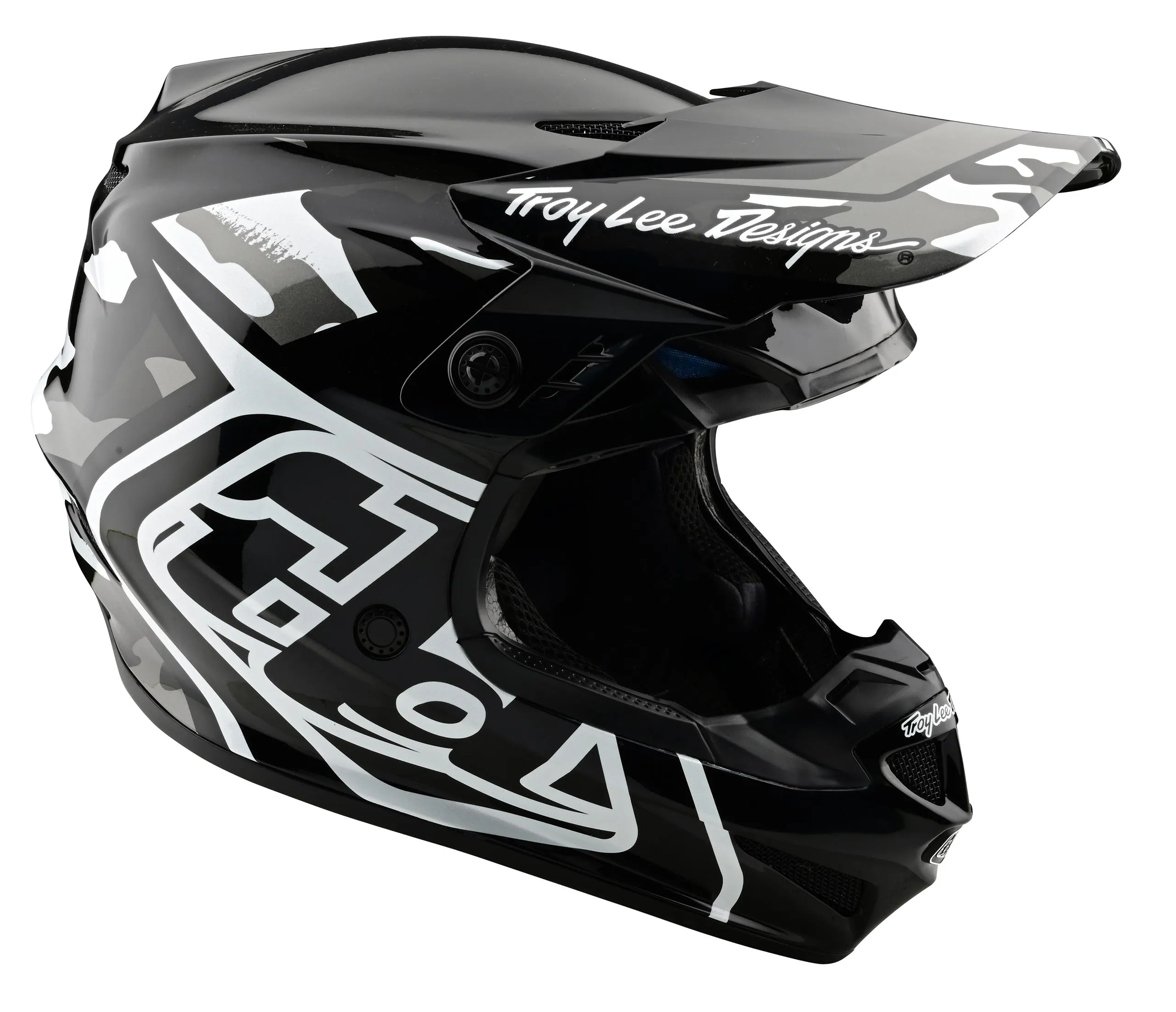 Мотошлем подростковый Troy Lee Designs Youth GP Helmet Overload Camo Black Gray - фото 2