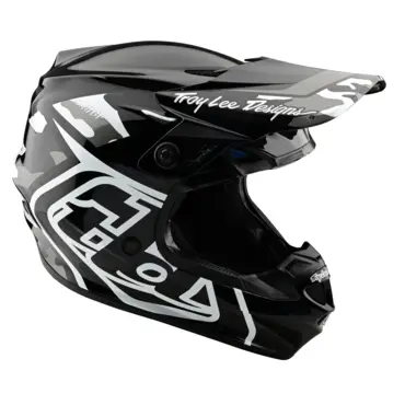 Мотошлем подростковый Troy Lee Designs Youth GP Helmet Overload Camo Black Gray - миниатюра 2
