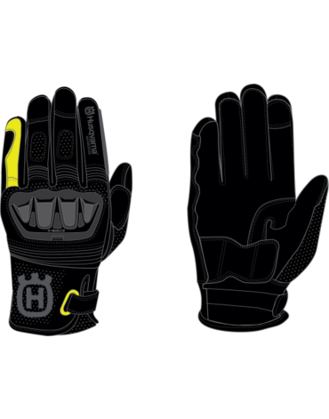 Мотоперчатки HUSQVARNA PILEN GLOVES, grey black (M, Взрослая  Дорожная)