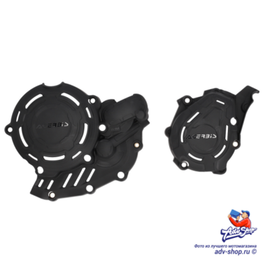 Acerbis X Power Kit KTM BLACK Комплект защиты крышек сцепления и зажигания / черный 450 SXF FC 23 24 // 450 500 EXCF 24-> // FE 501 24-> // 0025442.090 - миниатюра 1