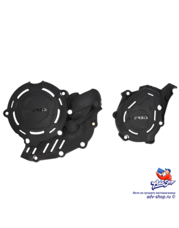 Acerbis X Power Kit KTM BLACK Комплект защиты крышек сцепления и зажигания / черный 450 SXF FC 23 24 // 450 500 EXCF 24-> // FE 501 24-> // 0025442.090