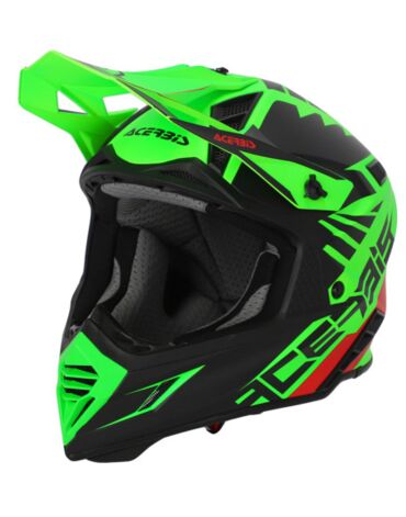 Шлем кроссовый Acerbis X TRACK 22 06 Fluo Green Black