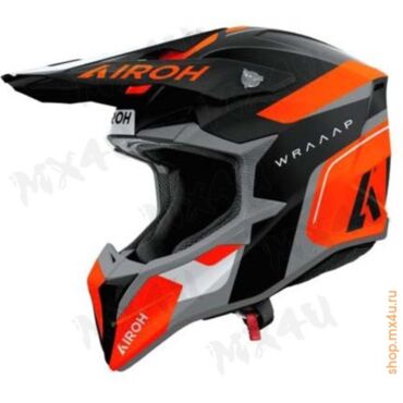 Кроссовый шлем Wraaap Conquer Orange Matt - миниатюра 1