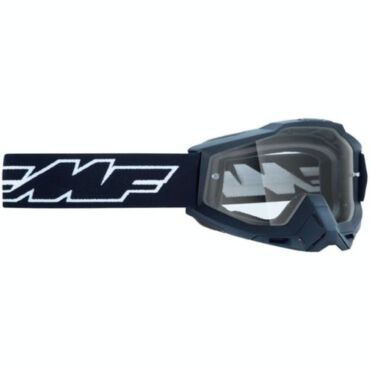 Маска кросс FMF Powerbomb Enduro OTG Rocket Black - прозрачная линза /cовместимо с очками для зрения - миниатюра 1