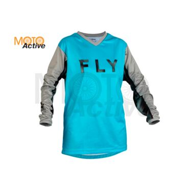 Джерси FLY RACING WOMEN'S F 16, серая голубая, M - миниатюра 2