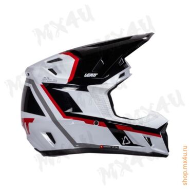 Шлем 7.5 V26 Thermoplastic + 4.5 очки Velocity - Черно Белый - миниатюра 5