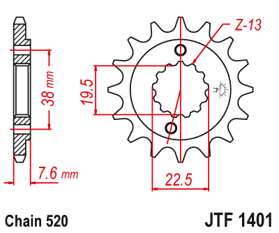 Звезда ведущая JTF1401 14 - фото 1