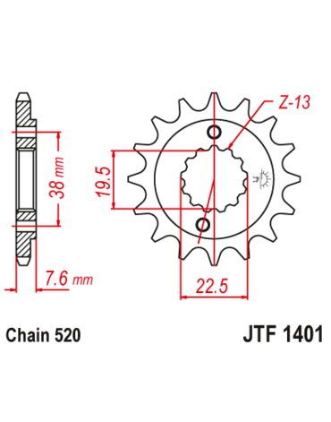 Звезда ведущая JTF1401 14