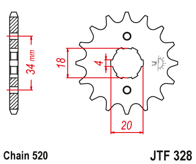 Звезда ведущая  JTF328 13 - фото 1