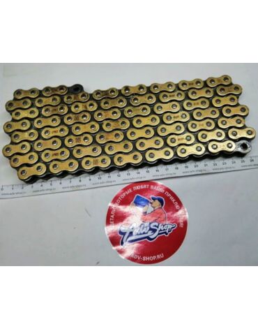 DID цепь 520 VX3 GB 110 звеньев золотая ( замок клипса в комплекте )