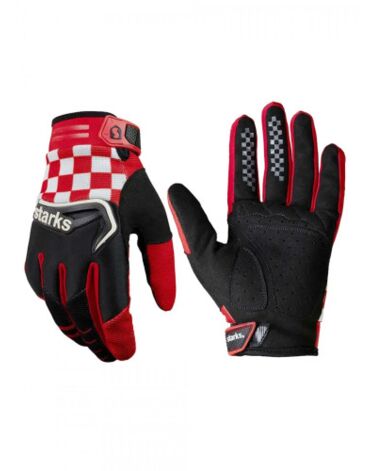Мотоперчатки STARKS Phoenix V3, red black (L, Взрослая  Кросс эндуро)