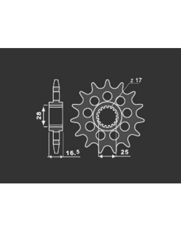 PBR 2147 16 Звезда ведущая 16 зубов 950 990 1090 1190 1290  ( JTF1904 16 )