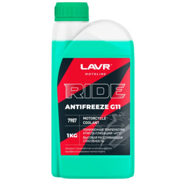 Охлаждающая жидкость для мотоциклов Antifreeze G11 RIDE LAVR MOTOLINE, 1 кг - миниатюра 1