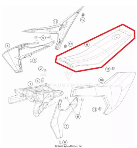 Сиденье Husqvarna TC50 21 22 - фото 1
