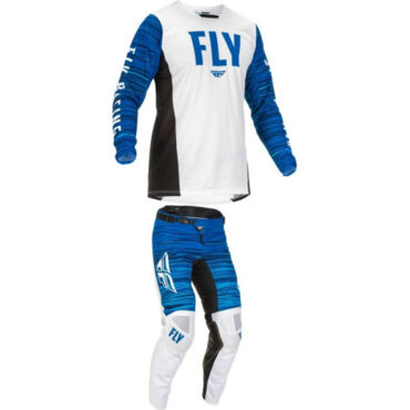 Комплект FLY RACING KINETIC WAVE White Blue, штаны+джерси - миниатюра 5