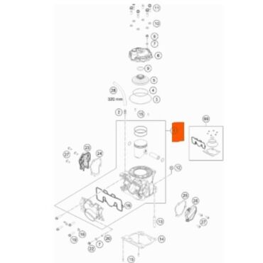 KTM Цилиндр с поршнем SX XCW 150 16 22 ( 51730038000 / 51630038000 ) - миниатюра 1