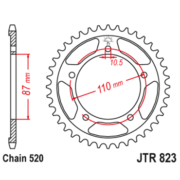 Звезда ведомая JTR823 46 - миниатюра 1