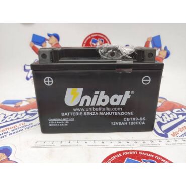 UNIBAT CBTX9 BS АКБ аккумулятор ( YTX9 BS )125 250 390 690 Duke /  XR650L / XTZ660 - миниатюра 2