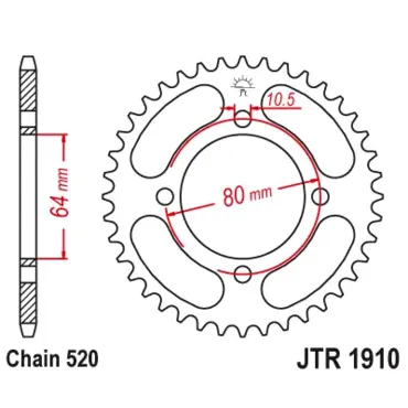 Звезда ведомая JTR1910 - миниатюра 1