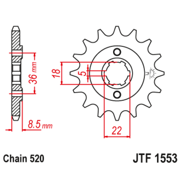 Звезда ведущая JTF1553.14 - миниатюра 1