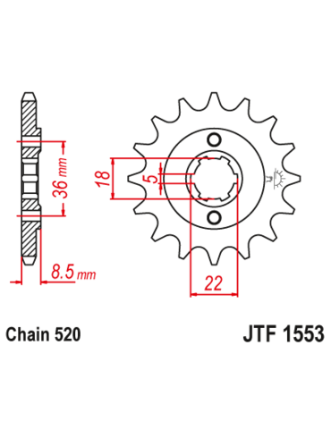 Звезда ведущая JTF1553.14