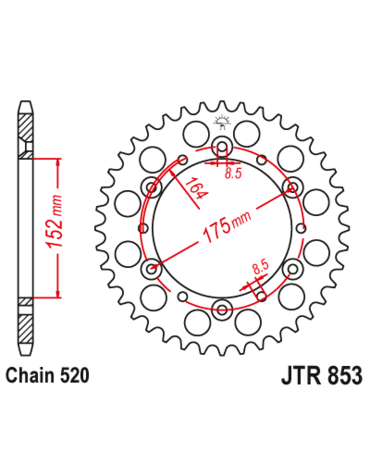 Звезда ведомая JTR853.48