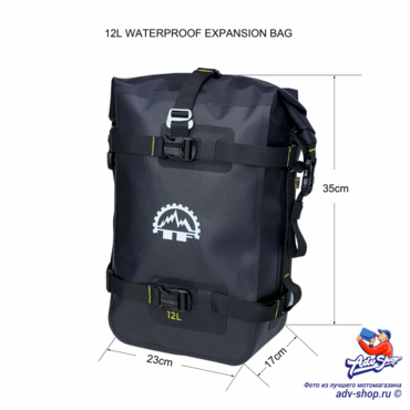 Tripfella Extreme Waterproof Saddle Bags (Black) дополнительная сумка 12L ( черный )  //  TFD 531 BLK - миниатюра 1