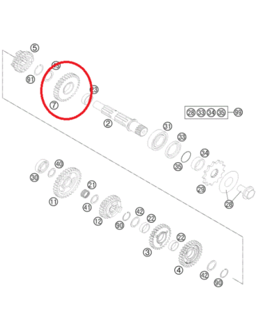 Шестерная 2 передачи SXF250 FC(05 12), original