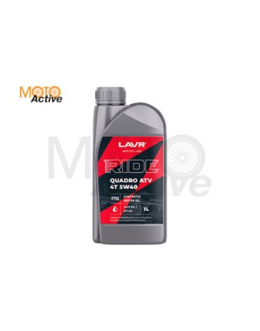 LAVR MOTO Моторное масло RIDE QUADRO 4Т 5W40 SM LAVR MOTO, 1 л