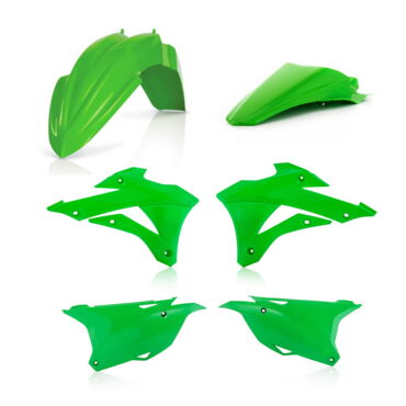 Комплект пластика Kawasaki KX85 (2014 2021), KX100 (2014 2021), цвет Зеленый Черный (OEM 2021) - миниатюра 1
