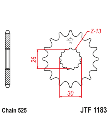 Звезда ведущая  JTF1183 18