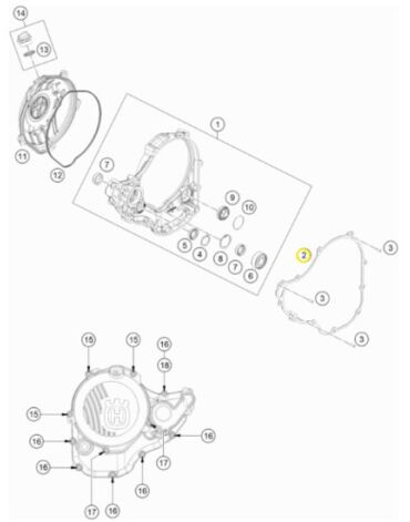 Прокладка картера сцепления FE FC250 350(с20)