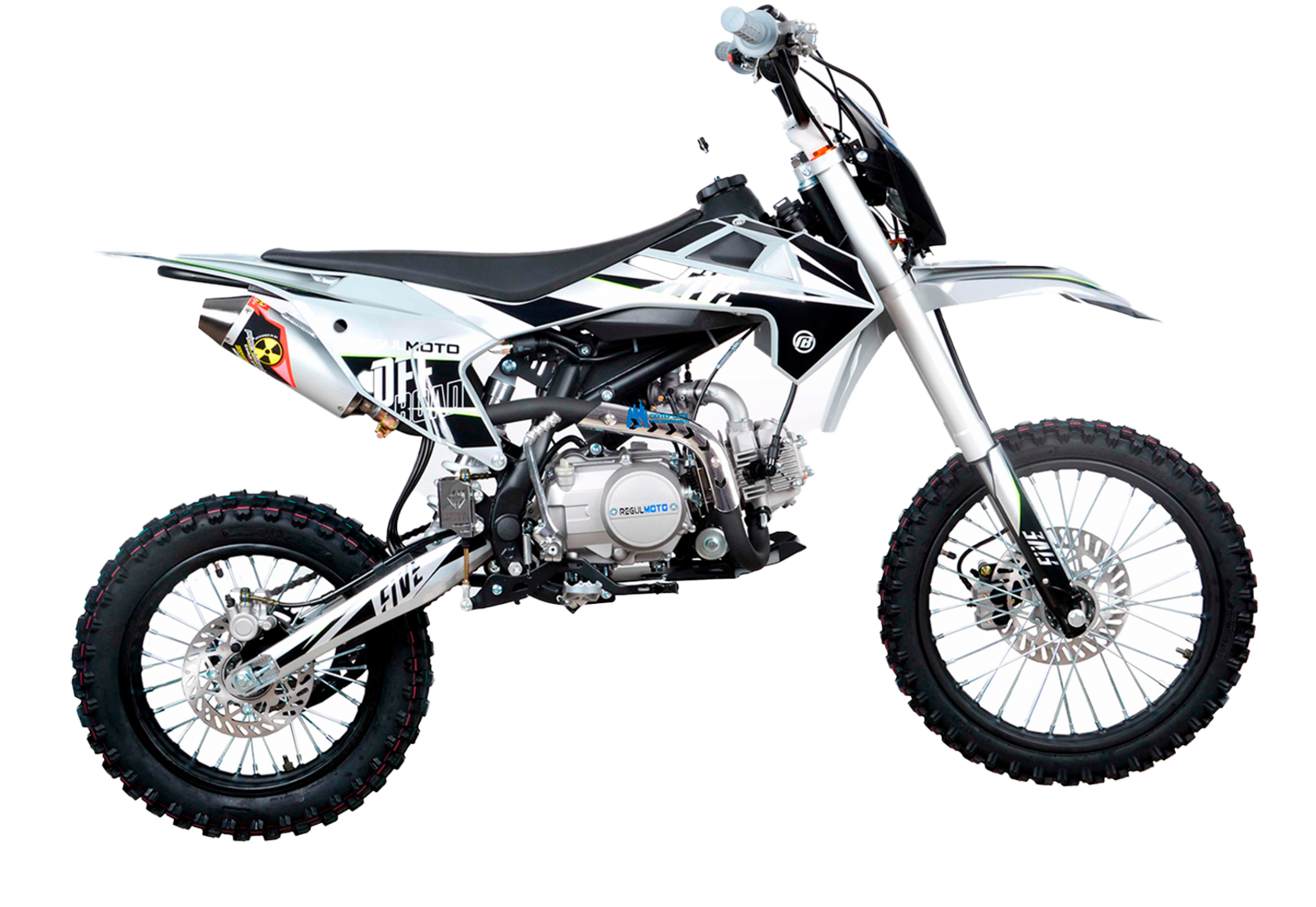 Питбайк Regulmoto FIVE EA (полуавтомат КПП) (Серый/ черный) - фото 2