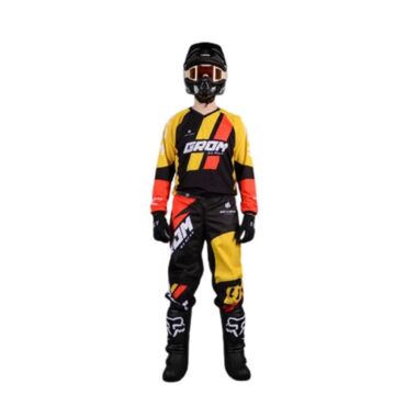Grom Штаны кроссовые Race Red Yellow - миниатюра 3
