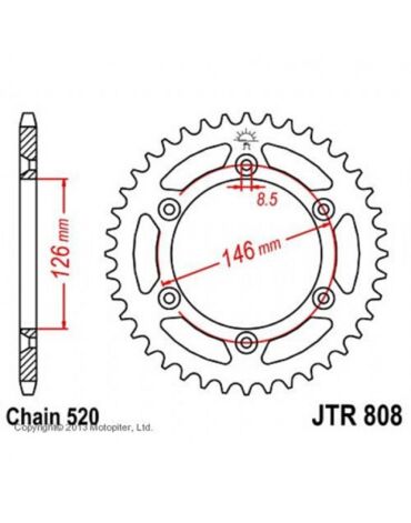 Звезда ведомая JTR808.47SC