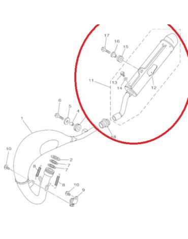Насадка выхлопной трубы YZ85 (02 18), original