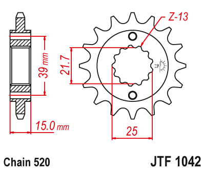 Звезда ведущая  JTF1042 14 - фото 1