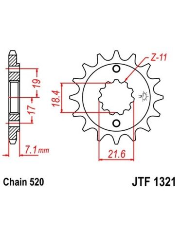 Звезда ведущая JTF1321.13