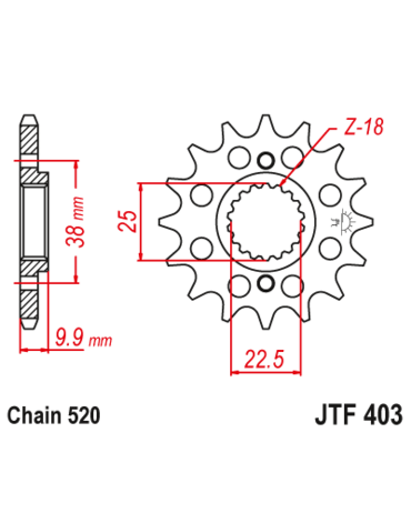 Звезда ведущая  JTF403 15