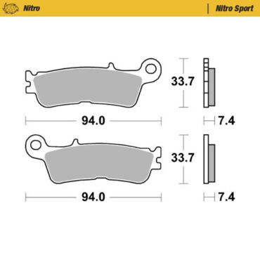 Тормозные колодки передние MMT Yamaha YZ450F 20-.. YZ250F 21-.. Nitro Sport (995cm44) - миниатюра 1