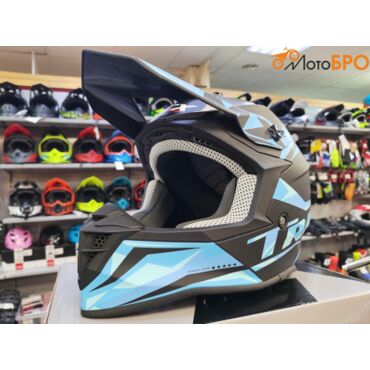 Шлем кроссовый GTX 633 BLACK BLUE - миниатюра 3