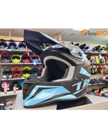 Шлем кроссовый GTX 633 BLACK BLUE