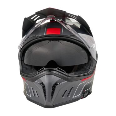Oneal Шлем кроссовый со стеклом Sierra RS Echo красный черный - миниатюра 3