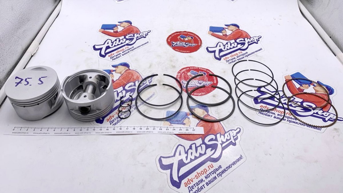 ADVS PISTON FULL KIT комплект поршней с кольцами, пальцами, стопорами  +0,50 (второй ремонт) XL600 87 99 ( комплект 2 шт ) - фото 4