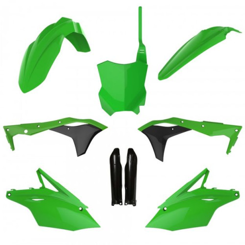 Комплект пластика Polisport под мотоциклы Kawasaki KX250F 2017 20 OEM color зелено черный - фото 1