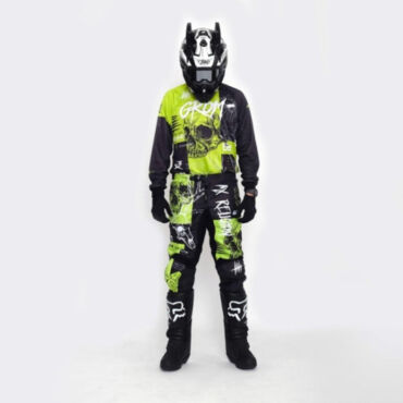 Grom Штаны кроссовые подростковые MX Religion lime - миниатюра 1